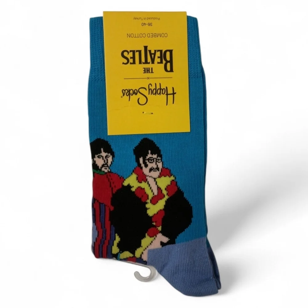 Happy Socks The Beatles Graphic Crew Socks Music Band Art Paul John Colorful
